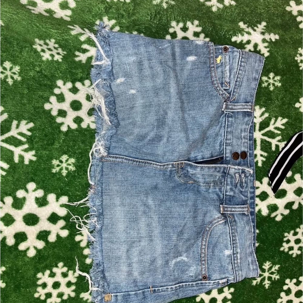 Abercrombie & Fitch Light Blue Denim Mini Skirt